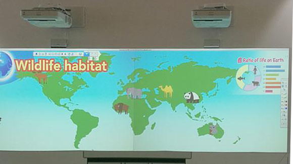 深圳動狐科技有限公司 銷售熱線0755-83590326 雙屏交互電子白板